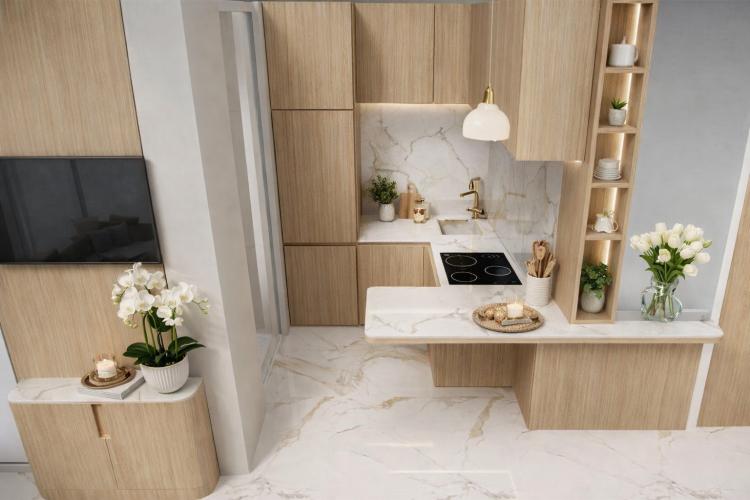 Riviera Palace – Studio rénové avec vue sur les montagnes