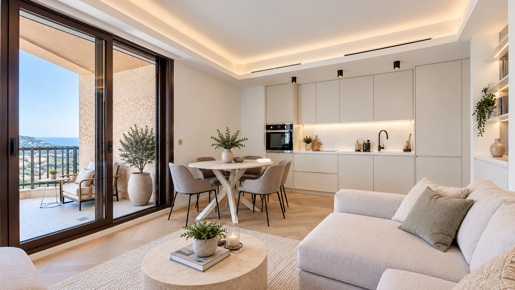 SPACIEUX 2 PIECES VUE MER RENOVE